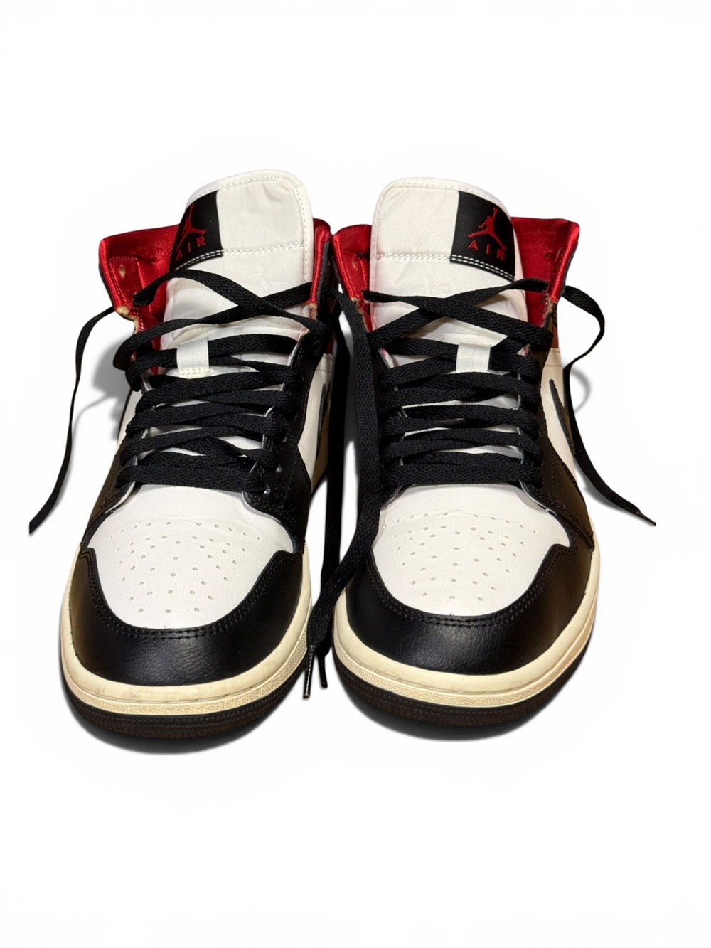 Women Air Jordan 1 Mid Gym Red Black White